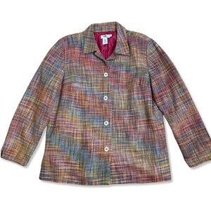 COLDWATER CREEK Multicolor Tweed Jacket